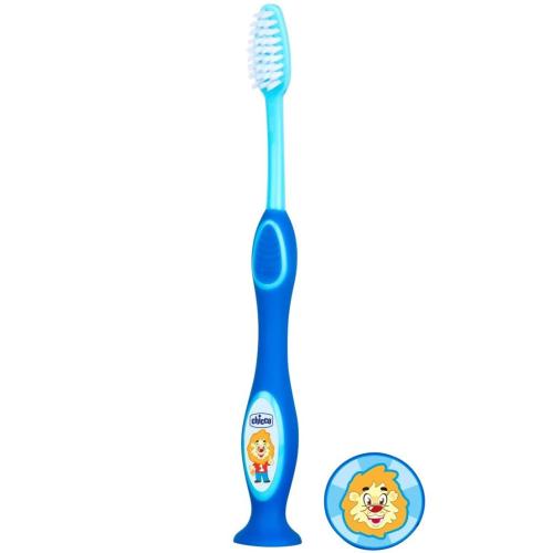 Chicco Milk Teeth Toothbrush 3-6 Years Παιδική Οδοντόβουρτσα Ιδανική για τα Πρώτα Δόντια 1 Τεμάχιο - Μπλε